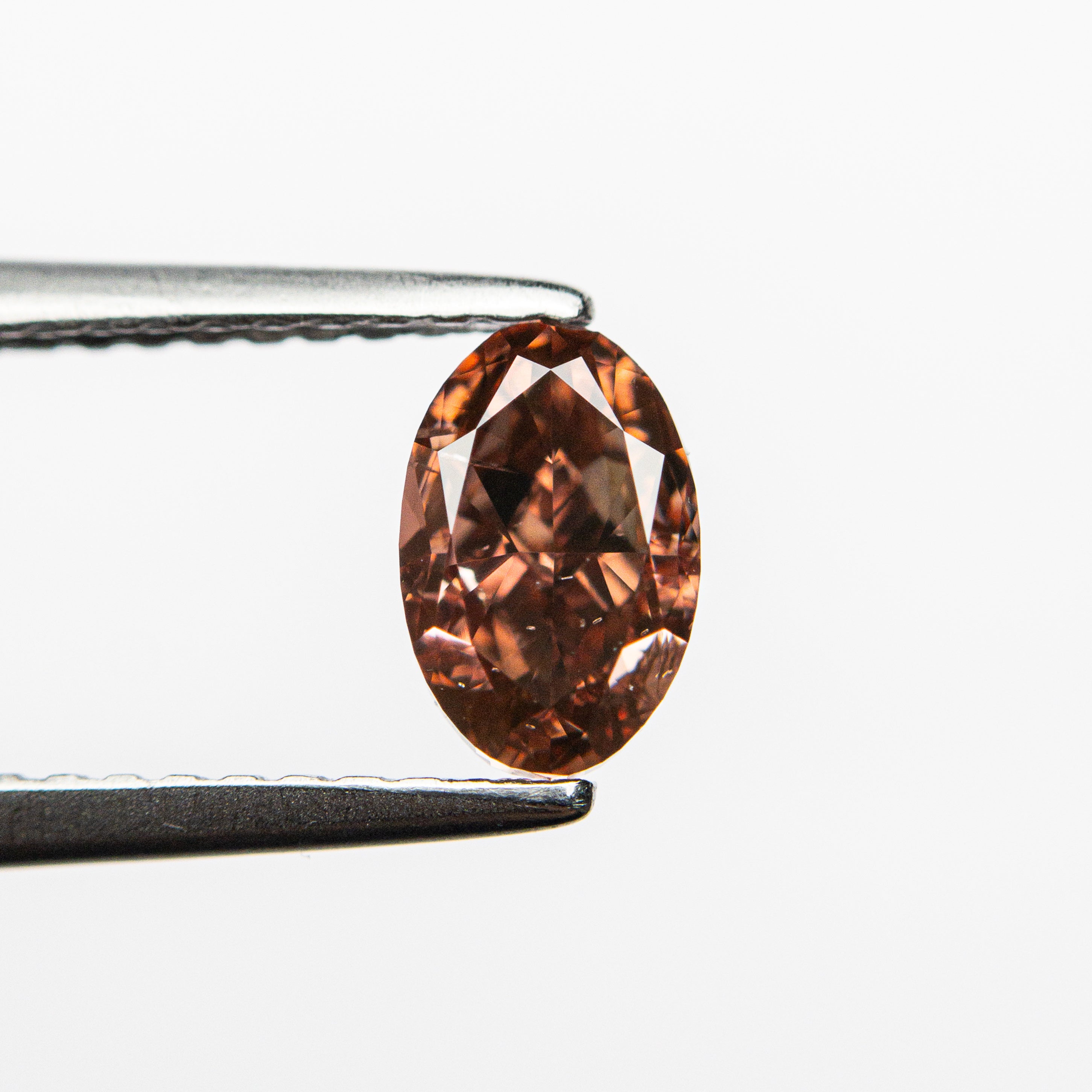 0.80ct GIA Certified Fancy Deep Brownish Orangy Pink Oval Diamond - 6.64x4.33x3.25mm SI2 Clarity | Engagement Ring Center Stone & Luxury Jewelry Gift