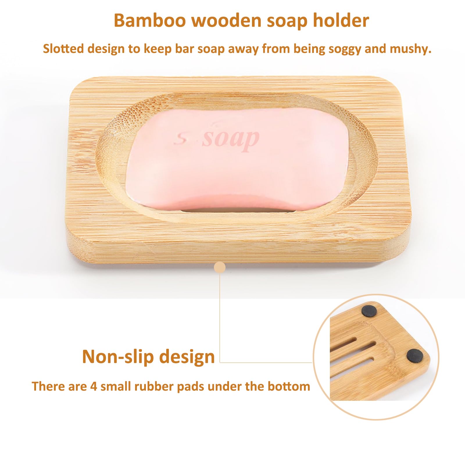 Non-Slip Vanity Tray & Butt Box - Rustic Bathroom Organizer for Toilet Tank & Countertop - Decorative Storage Tray for Makeup, Jewelry, Keys (Yellow, 4.6