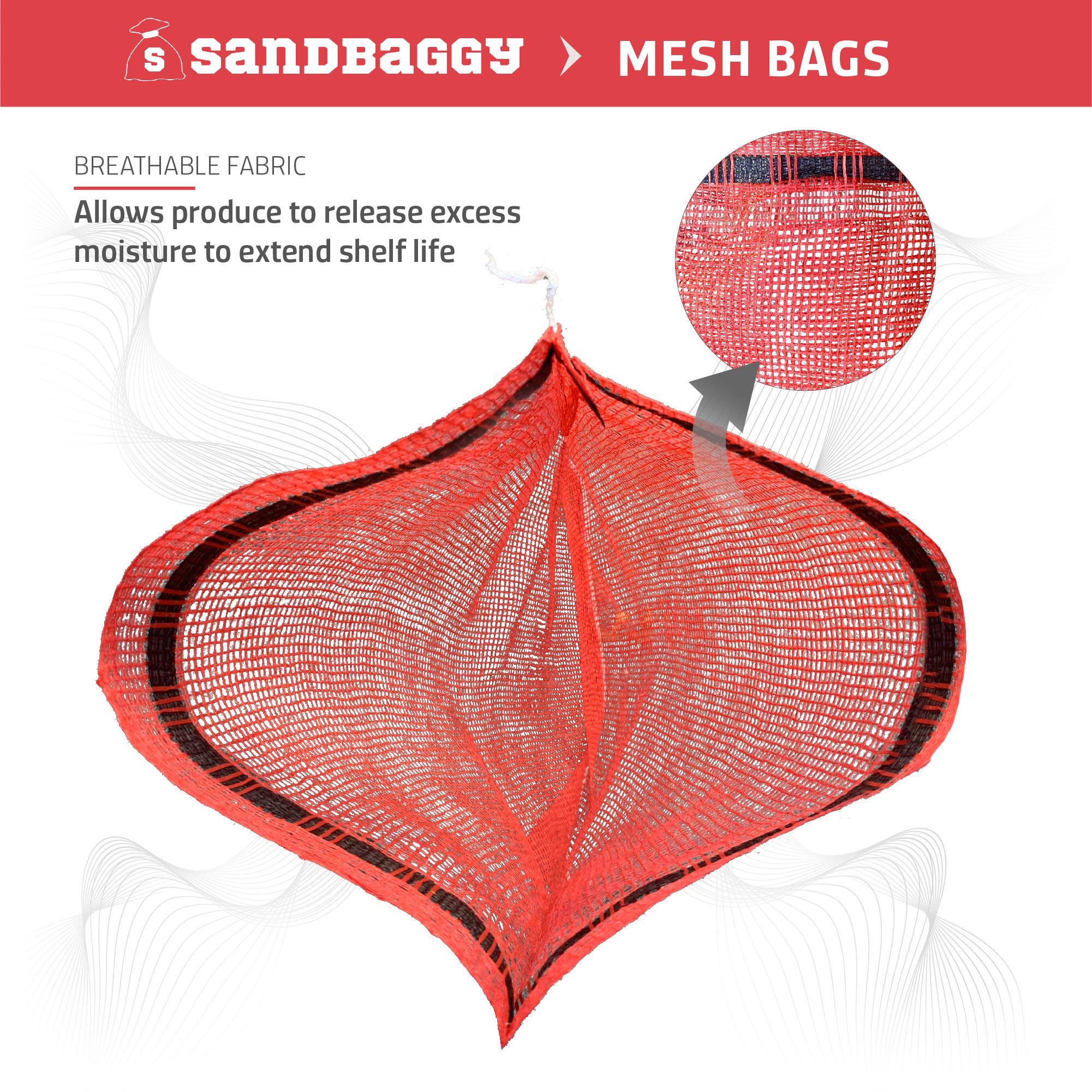 Sandbaggy Mesh Onion Produce Bags - Extra Large 21