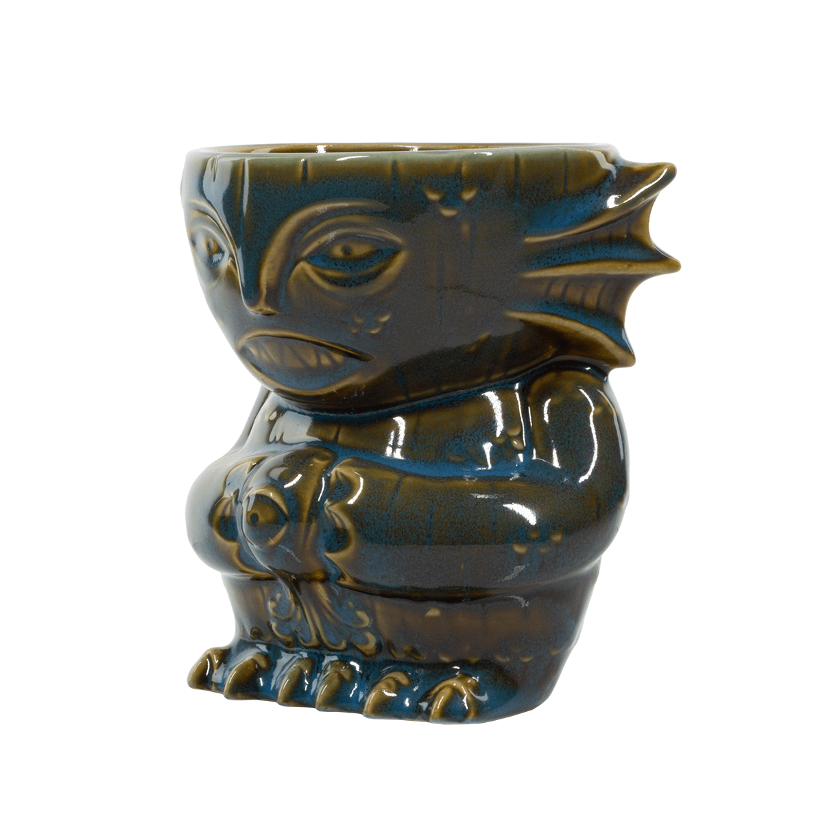 Innsmouth Creep Designer Series Tiki Mug - Abyss Blue Ceramic Cup | Handcrafted Horror-Themed Drinkware for Halloween Parties, Themed Bars & Collector Displays