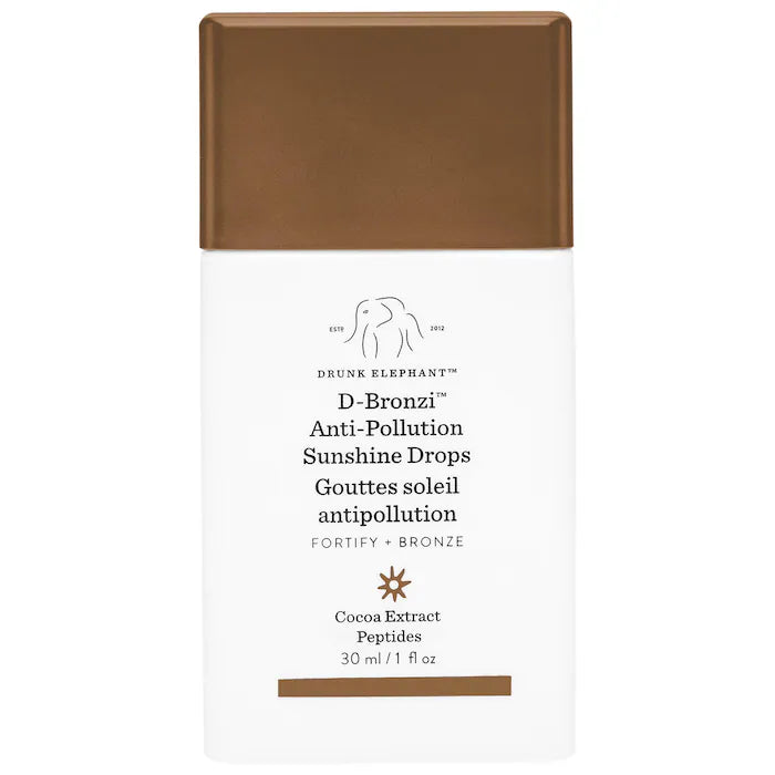 Drunk Elephant D Bronzi™ Bronzing Drops with Peptides - Glow Boosting Face Serum for Dewy, Sun-Kissed Skin | Perfect for Daily Use, Travel & Natural Makeup Looks