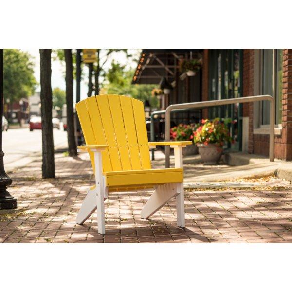 Premium Lakeside Adirondack Chair - Comfortable Outdoor Patio Furniture for Relaxing by the Water - Perfect for Backyards, Gardens, and Beachfronts