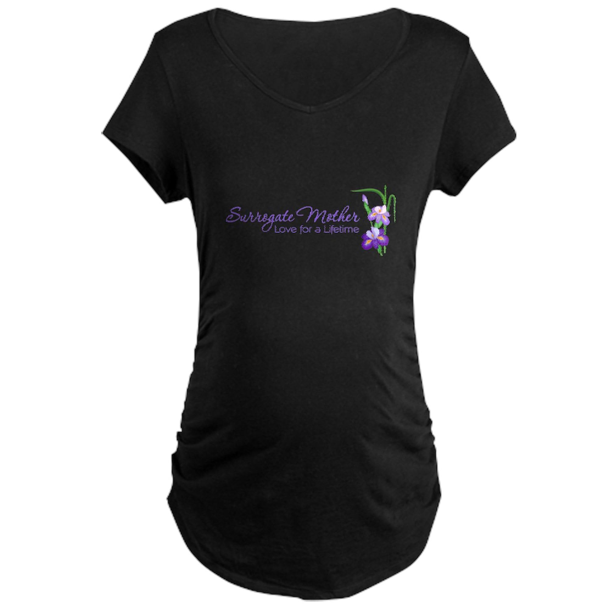 Surrogate Mother Love Maternity T-Shirt for Women - Soft Ruched Side Design - Perfect for Pregnancy Announcements & Baby Showers