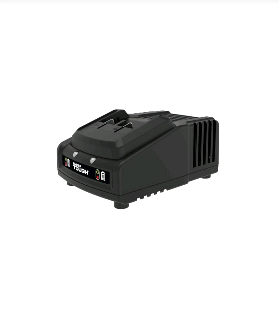Hyper Tough 20V Max Fast Charger for Power Tools - Quick Charge Battery Charger Compatible with 20V Lithium-Ion Batteries - Ideal for Drills, Saws, and DIY Projects