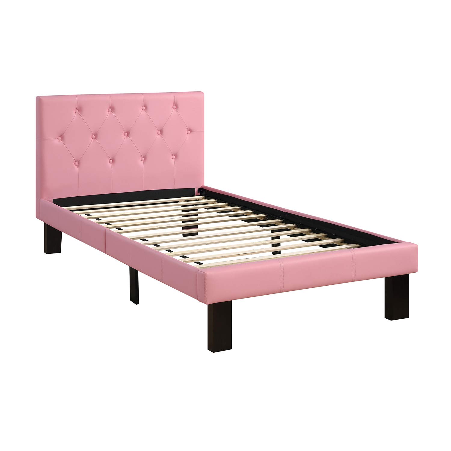 Poundex Full Size Bed Frame with Headboard - Sturdy Metal Platform Bed for Bedroom, Dorm, Guest Room - Easy Assembly & Modern Design - Perfect for Small Spaces & Apartments