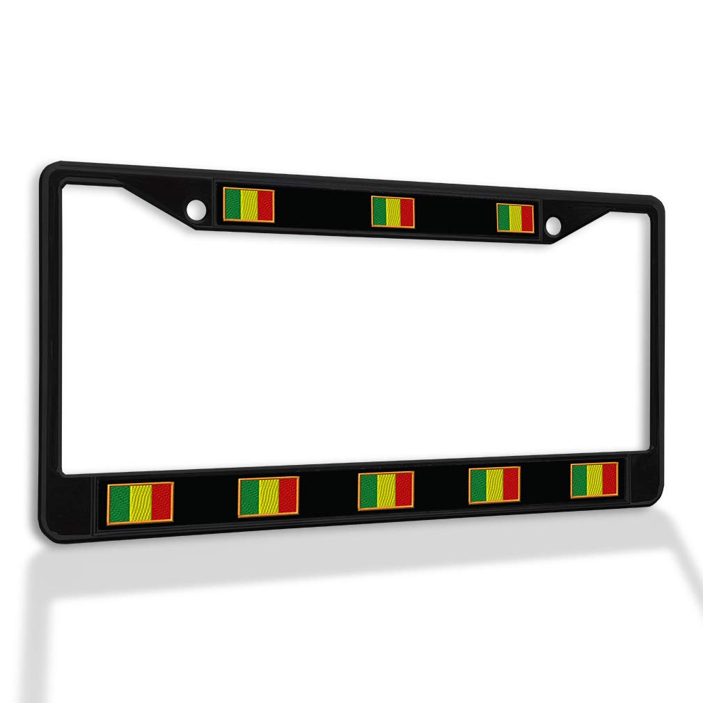 Premium Metal Insert License Plate Frame - Durable & Weatherproof Car Accessories (Black, 2 Holes, Solid Insert) for Cars, Trucks & SUVs - Perfect for Everyday Driving & Customization