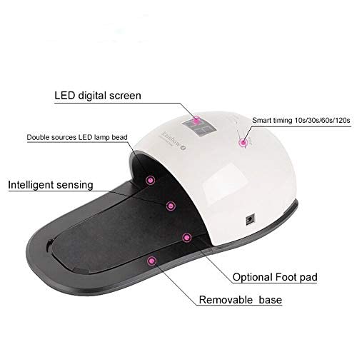 Professional 48W UV/LED 2-in-1 Nail Dryer Lamp - Fast Curing for Gel Polish on Fingers & Toes | Salon Quality Manicure & Pedicure Tool for Home & Professional Use