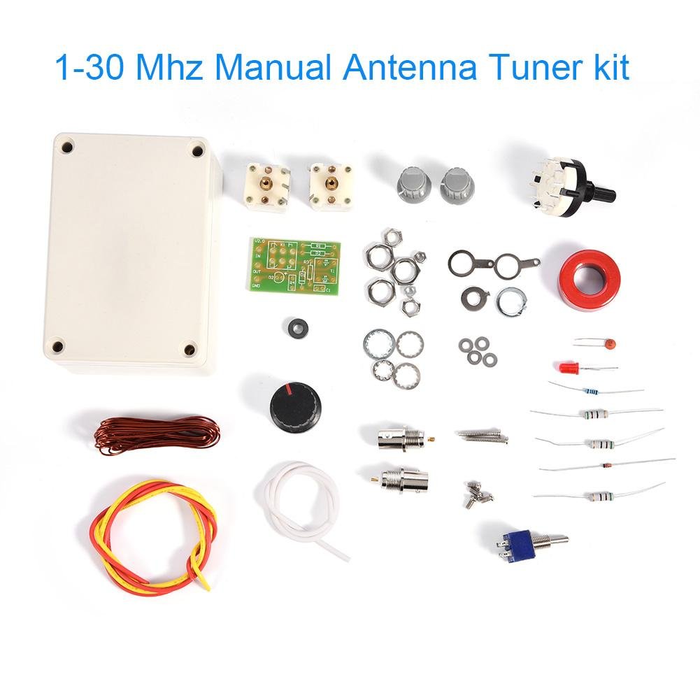 HF Transceiver Kit Manual Antenna Tuner 1-30MHz - DIY Precision Tuning Kit for HAM Radio QRP | Portable Field Operation & Emergency Communication