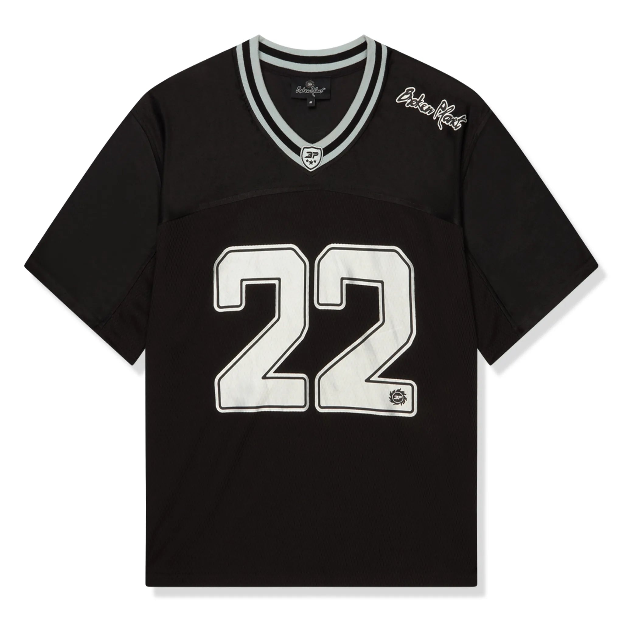 Broken Planet Black & Silver Football Jersey - Men's Sports Jersey for Soccer, Football Games & Fan Gear - Perfect for Matches, Training & Casual Wear