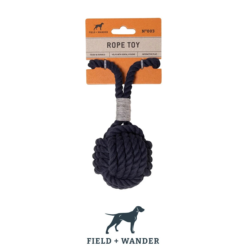 Durable Navy Blue Dog Rope Toy for Large & Small Dogs - Perfect for Tug of War, Chewing & Interactive Playtime