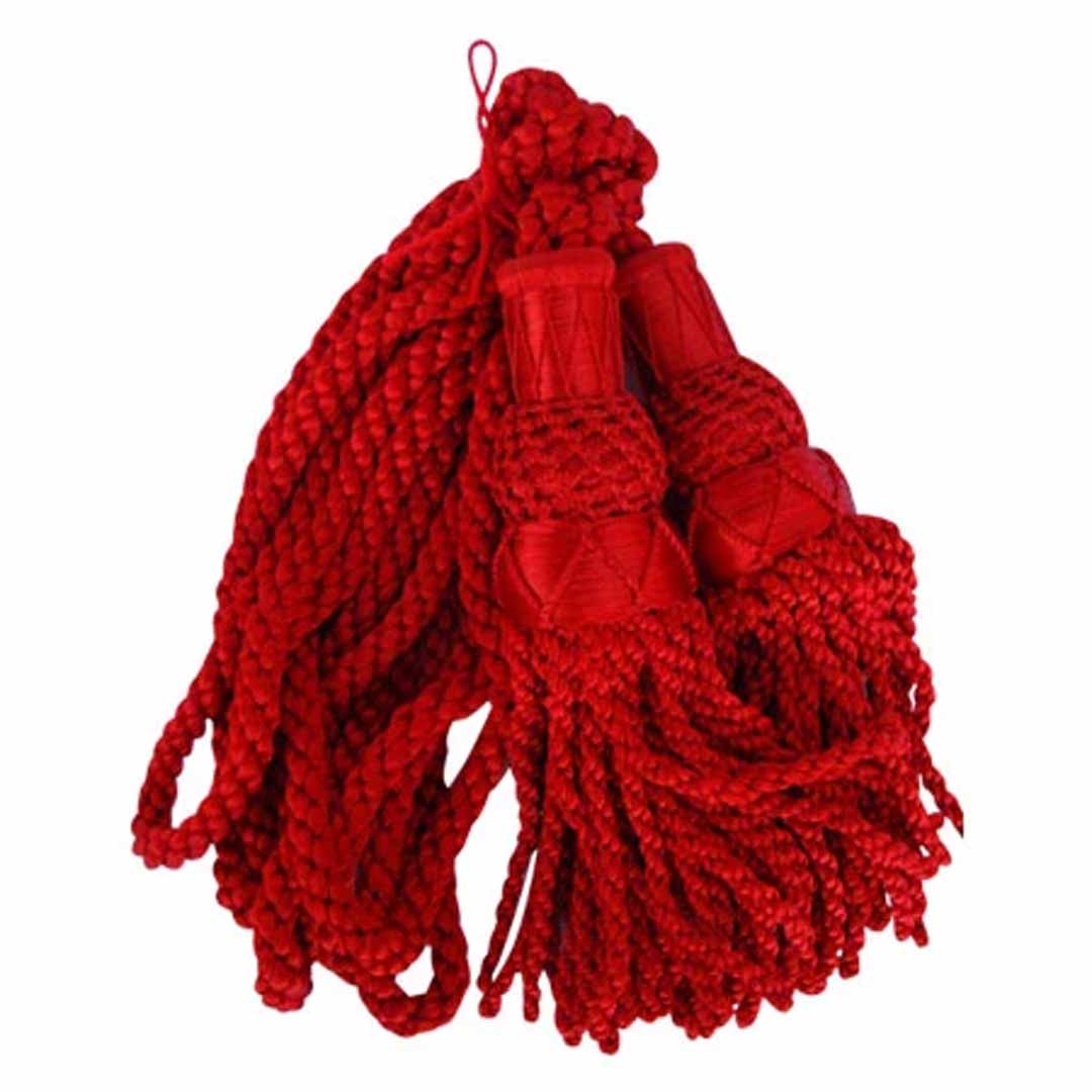 Premium Red Silk Bagpipe Cord - High-Quality Scottish Musical Accessory for Bagpipe Players and Performances