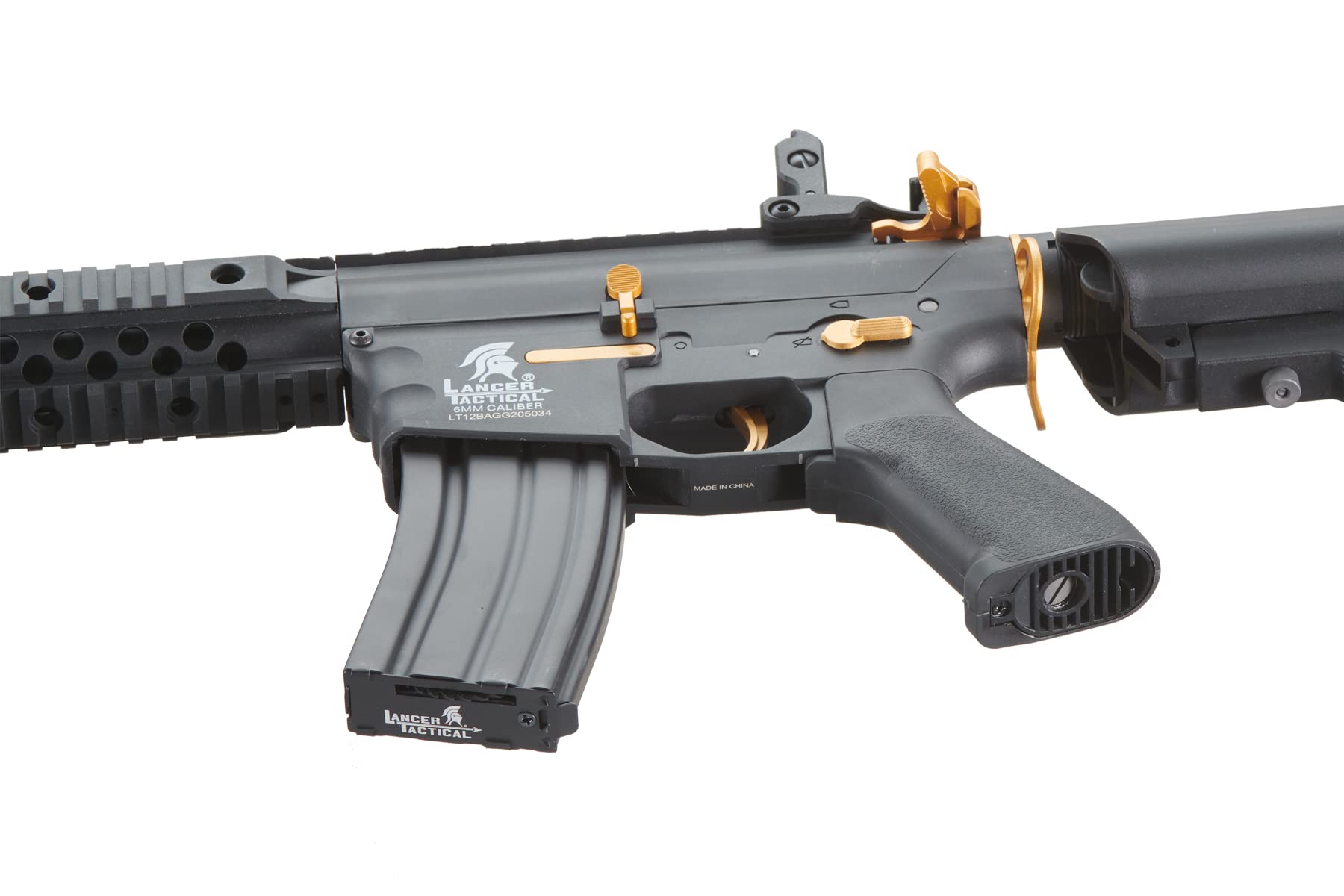 Lancer Tactical Gen 2 Evo Durable Polymer M4 Airsoft AEG Rifle with Grip, Battery, Charger & 1000 BBs - Perfect for Tactical Training, Outdoor Games, and Airsoft Battles
