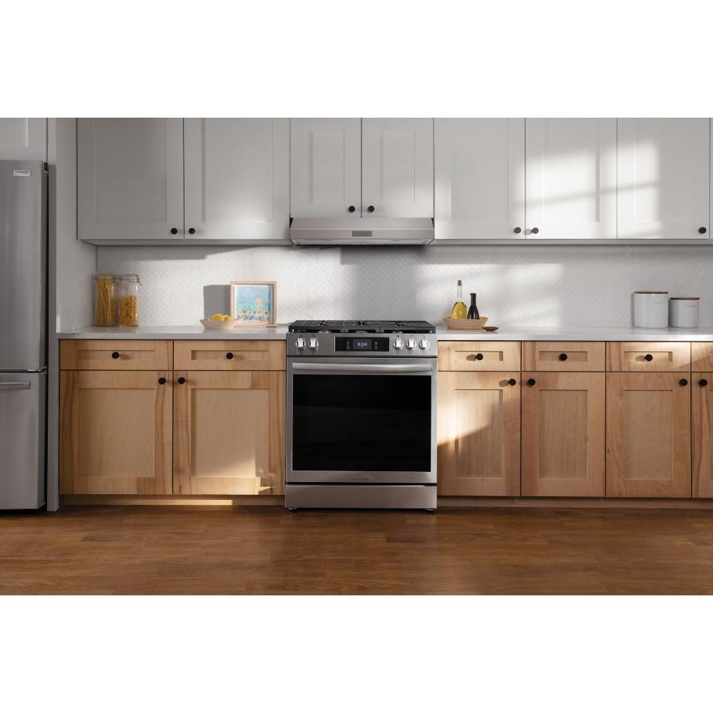 Frigidaire 30-Inch Under Cabinet Range Hood FCVW3052AS - Powerful Ventilation for Kitchen, Eliminates Smoke & Odors - Perfect for Home Cooking & Grilling