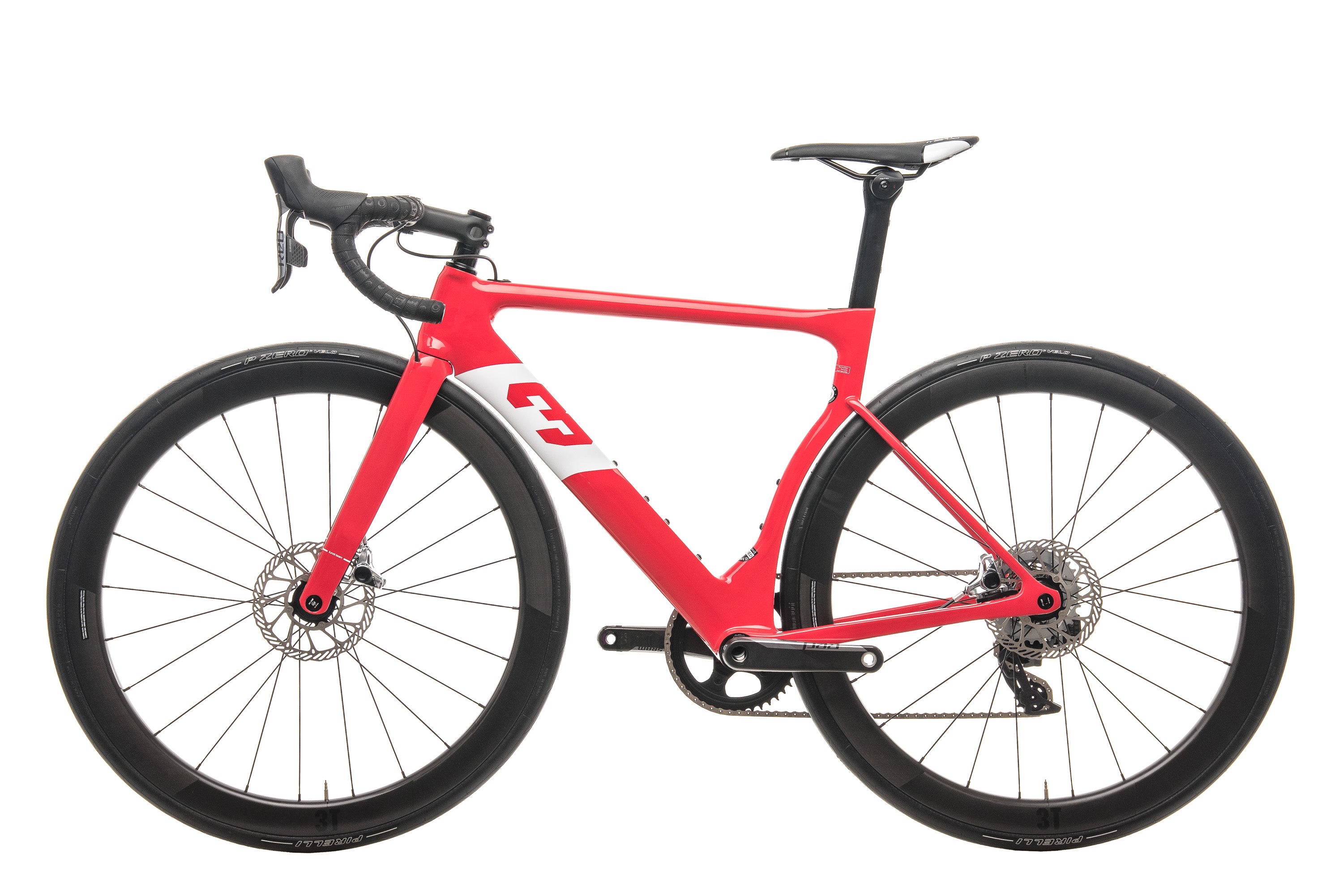 2020 3T Strada Team Red AXS eTap Road Bike - Lightweight Carbon Frame, Wireless Shifting, Small Size | Perfect for Competitive Racing, Endurance Rides & Road Cycling Enthusiasts