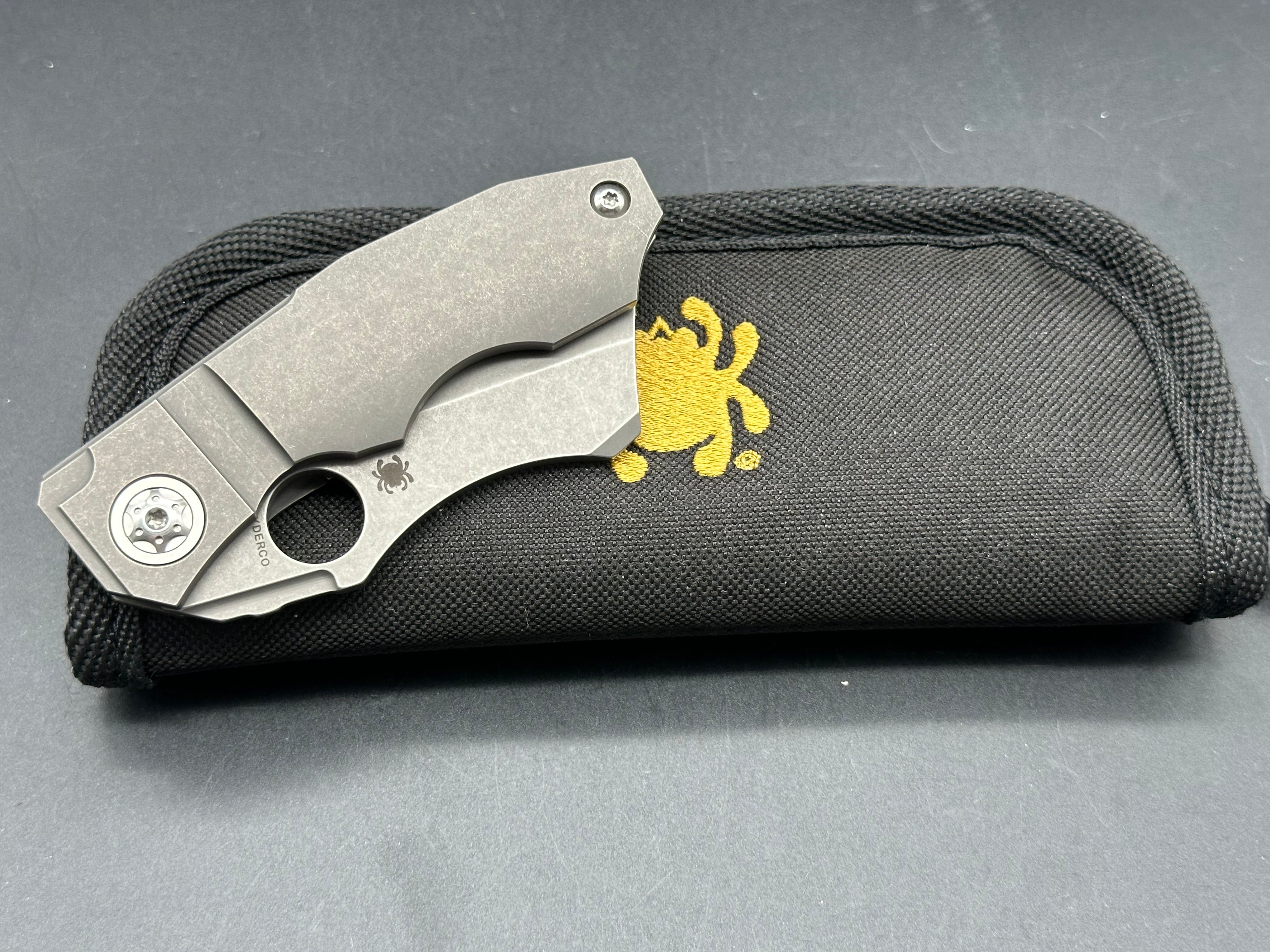 Spyderco Stovepipe Frame Lock Folding Knife - Titanium Handle, 2.8