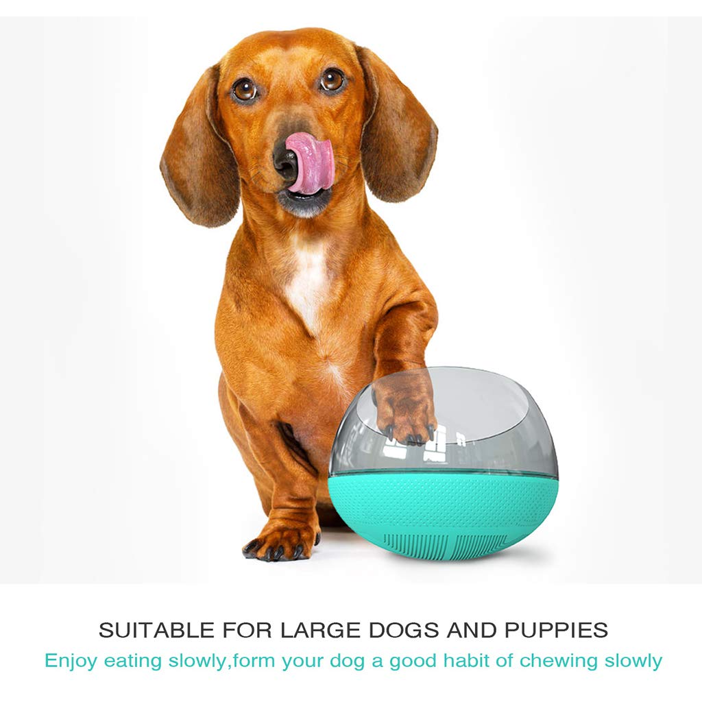 Non-Slip Round Bottom Slow Feeder Dog Bowl - Interactive Fun Maze Design for Small & Medium Dogs - Perfect for Mealtime Enrichment & Preventing Bloat (Blue)