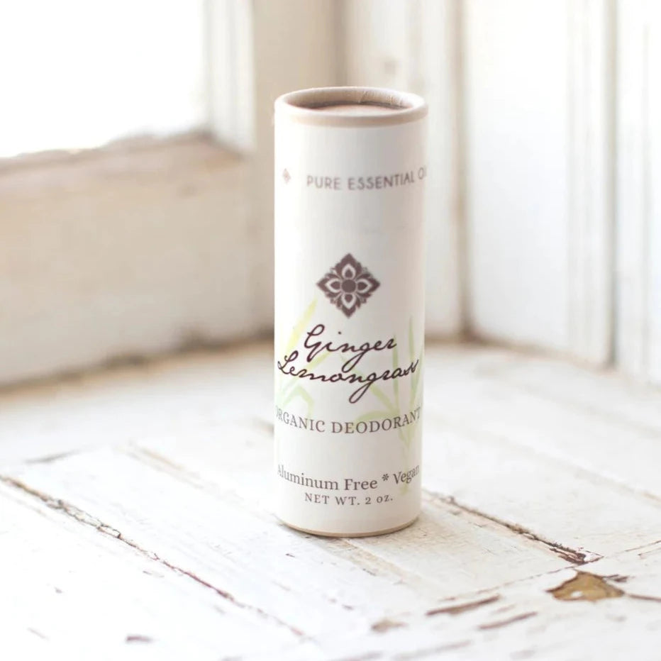 Organic Ginger Lemongrass Natural Deodorant for Women & Men - All-Day Freshness for Workouts, Yoga & Daily Use