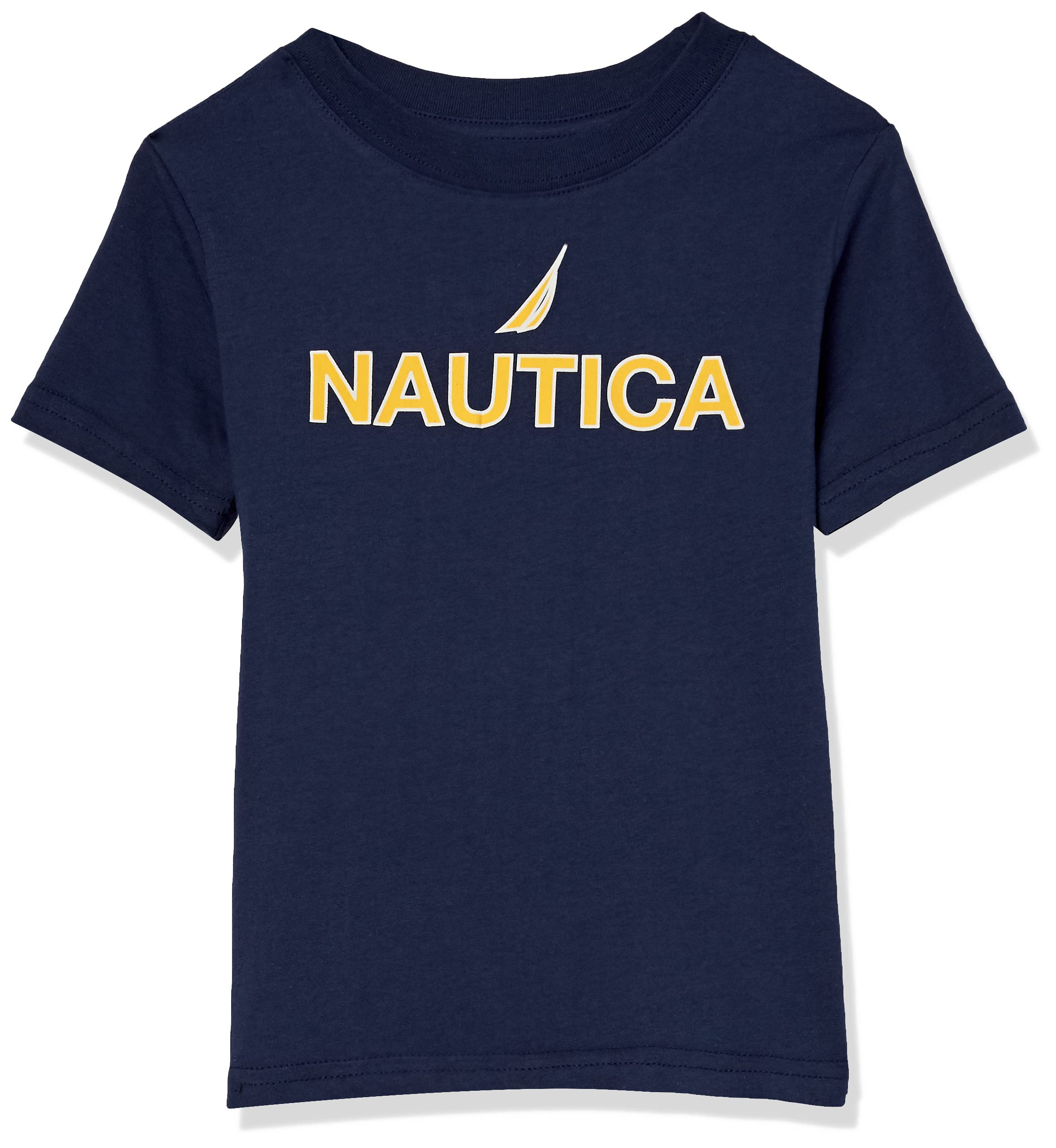 Nautica Boys' Short Sleeve Graphic Crew Neck Cotton T-Shirt - Classic Legacy Design for Casual Wear, School & Outdoor Activities