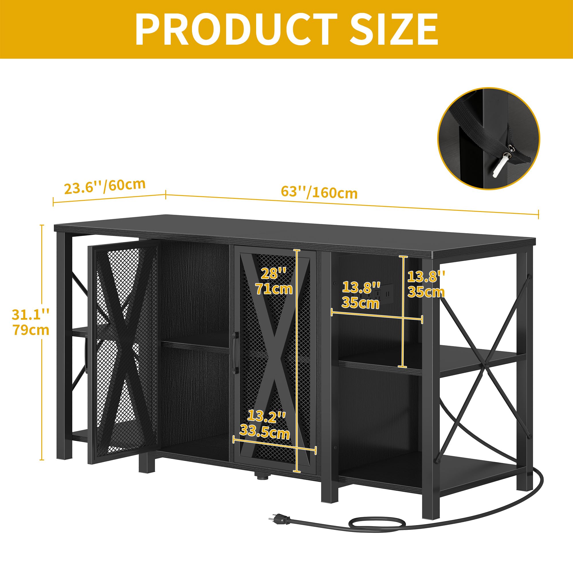 DWVO Heavy Duty 75/90/120 Gallon Reptile Tank Stand with Power Outlet & LED Light - 2000LBS Capacity Aquarium Cabinet for Turtle Tanks, Snake Terrariums, Fish Tanks - Perfect for Reptile Habitats, Home Decor & Pet Enclosures (Black)