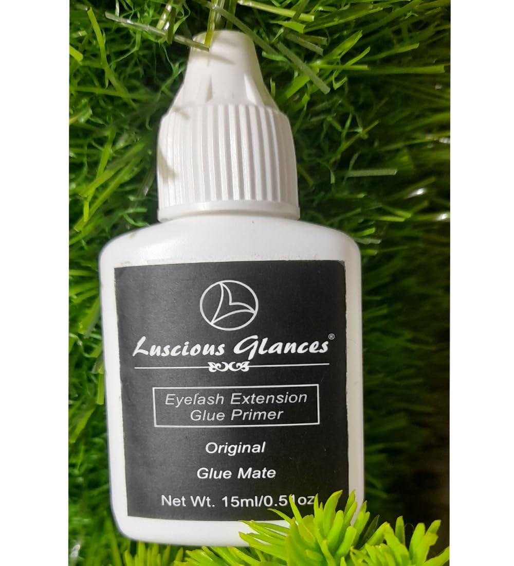 Luscious Glances Professional Eyelash Extension Primer 15ml - Natural Lash Protector, Enhances Extension Retention, Removes Makeup Residue & Dust - Perfect for Lash Artists & DIY Users at Home or Salon