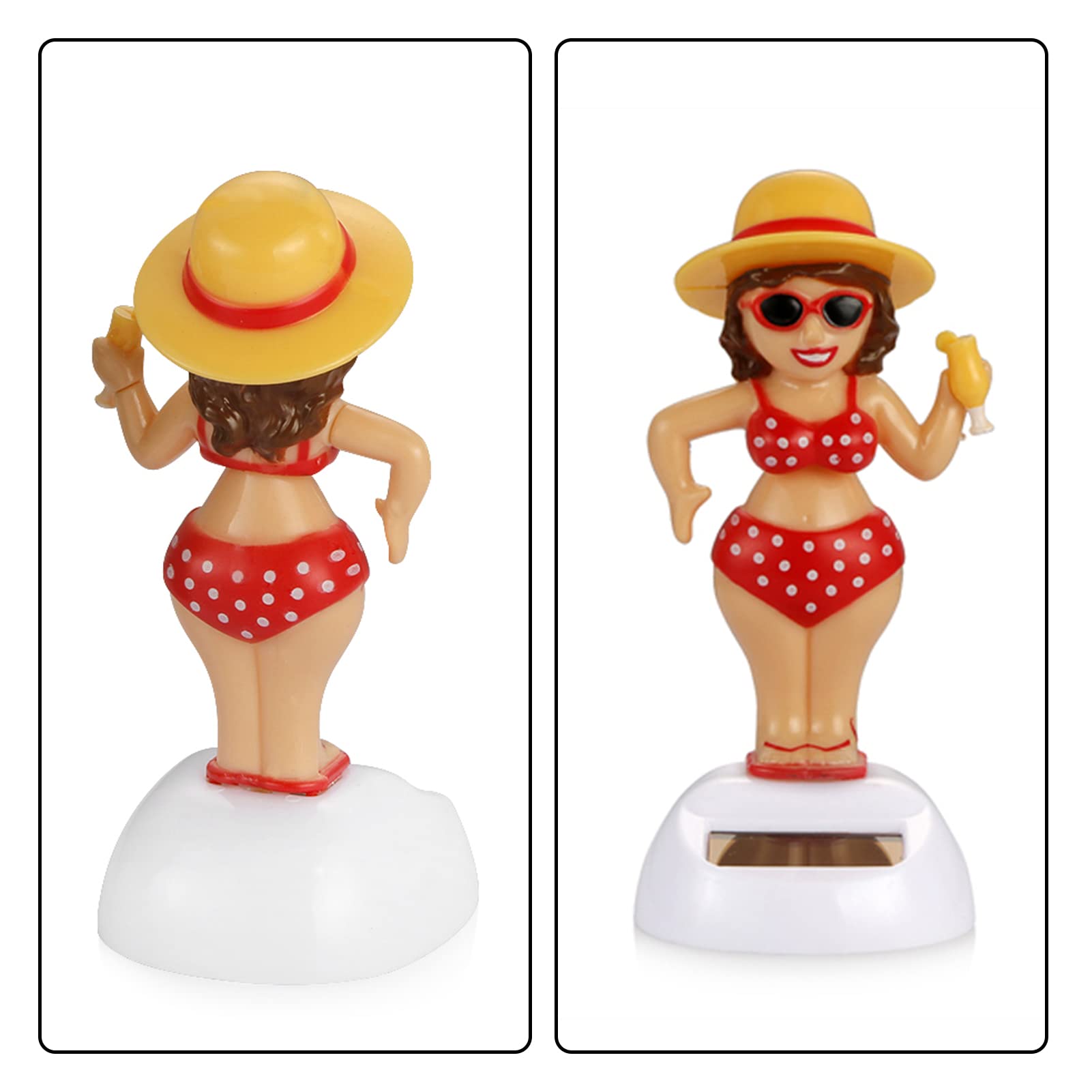 Solar Powered Dancing Doll Car Ornament - Cute Shaking Figure Toy for Dashboard & Window Decoration - Fun Gift for Car, Home & Office Decor (Perfect for Kids, Gifts & Stress Relief)