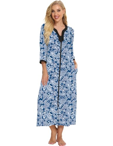 Navy Paisley-long