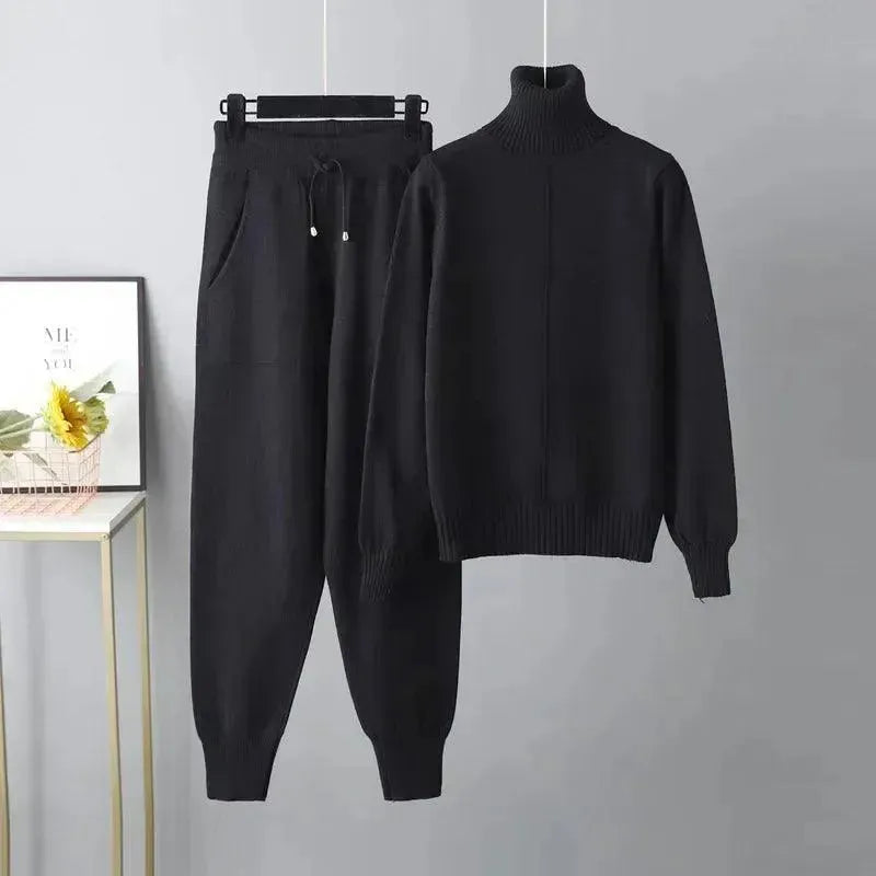 Women's Casual Knit Two Piece Set - Soft & Comfortable Sweater and Pants Outfit for Lounge, Travel & Everyday Wear