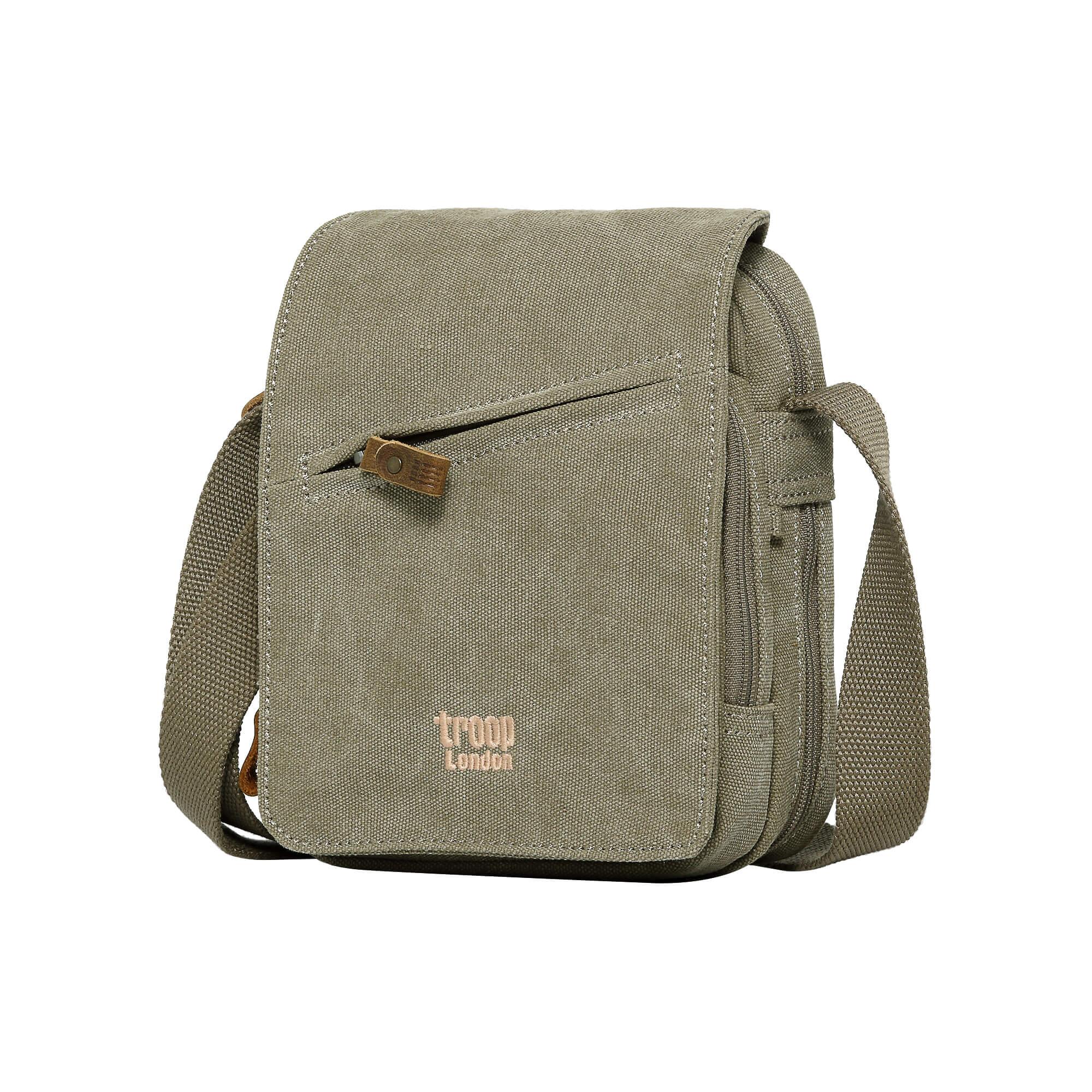 TRP0239 Troop London Classic Canvas Crossbody Bag - Stylish & Durable for Travel, Work & Everyday Use