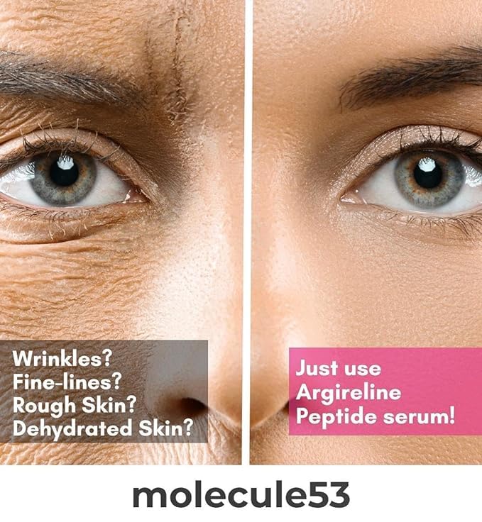 **Molecule53 Argireline 10% Peptide Serum – Anti-Aging Face Serum for Wrinkles & Fine Lines, Reduces Signs of Aging, Hydrates & Firms Skin – 30ml (5-Pack) – Perfect for Night Routine & Daily Skincare**