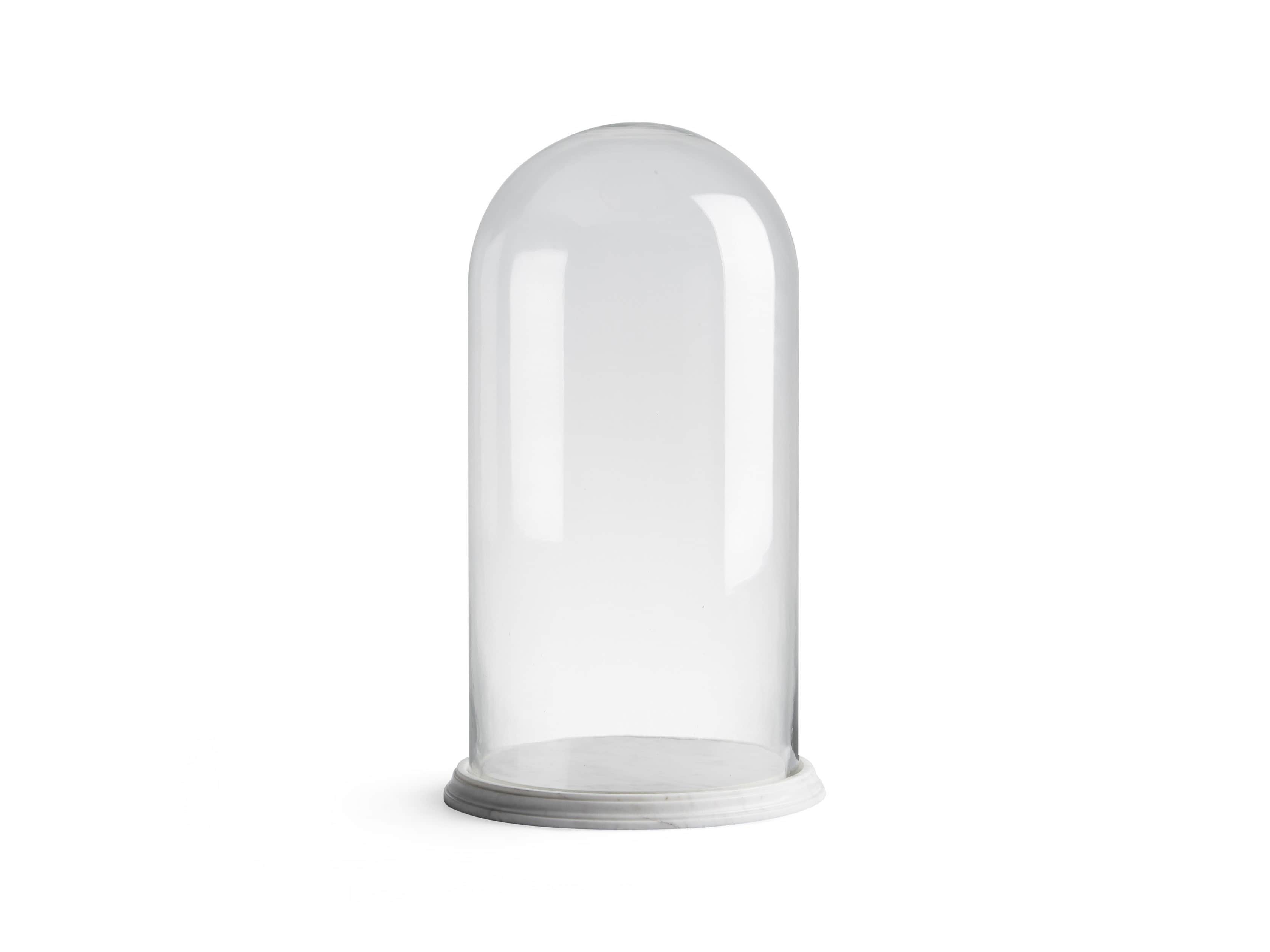 Altamura Large Glass Dome with Marble Base - Elegant Display Case for Jewelry, Cupcakes & Collectibles | Perfect for Wedding Centerpieces, Home Decor & Gift Packaging