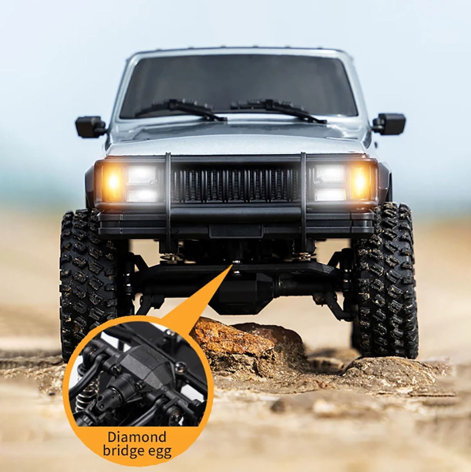 1/18 Scale 4WD Remote Control Rock Crawler - 8562 RC Off-Road Car with 3-Speed Motor, ESC, Servo & Light System - Multi-Terrain Adventure Vehicle for Kids & Adults - Perfect for Indoor & Outdoor Play, Backyard Crawling, Trail Exploration