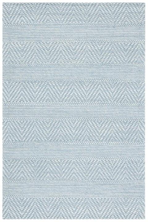 Blue Chevron & Stripe Patterned Area Rug - Soft Non-Slip Living Room Rug for Bedroom, Nursery, Dorm Decor - 5x7 Feet Modern Home Accent Rug