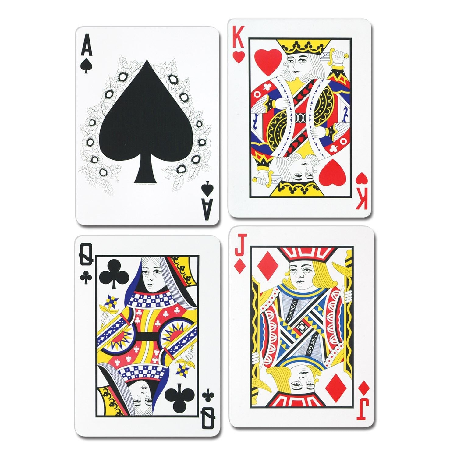 12 Pack Beistle Casino Party Playing Card Cutouts - Premium Card-Shaped Decorations for Casino Theme Parties, Birthday Events & Game Nights - Perfect for Wall Decor, Table Centerpieces & Photo Backdrops