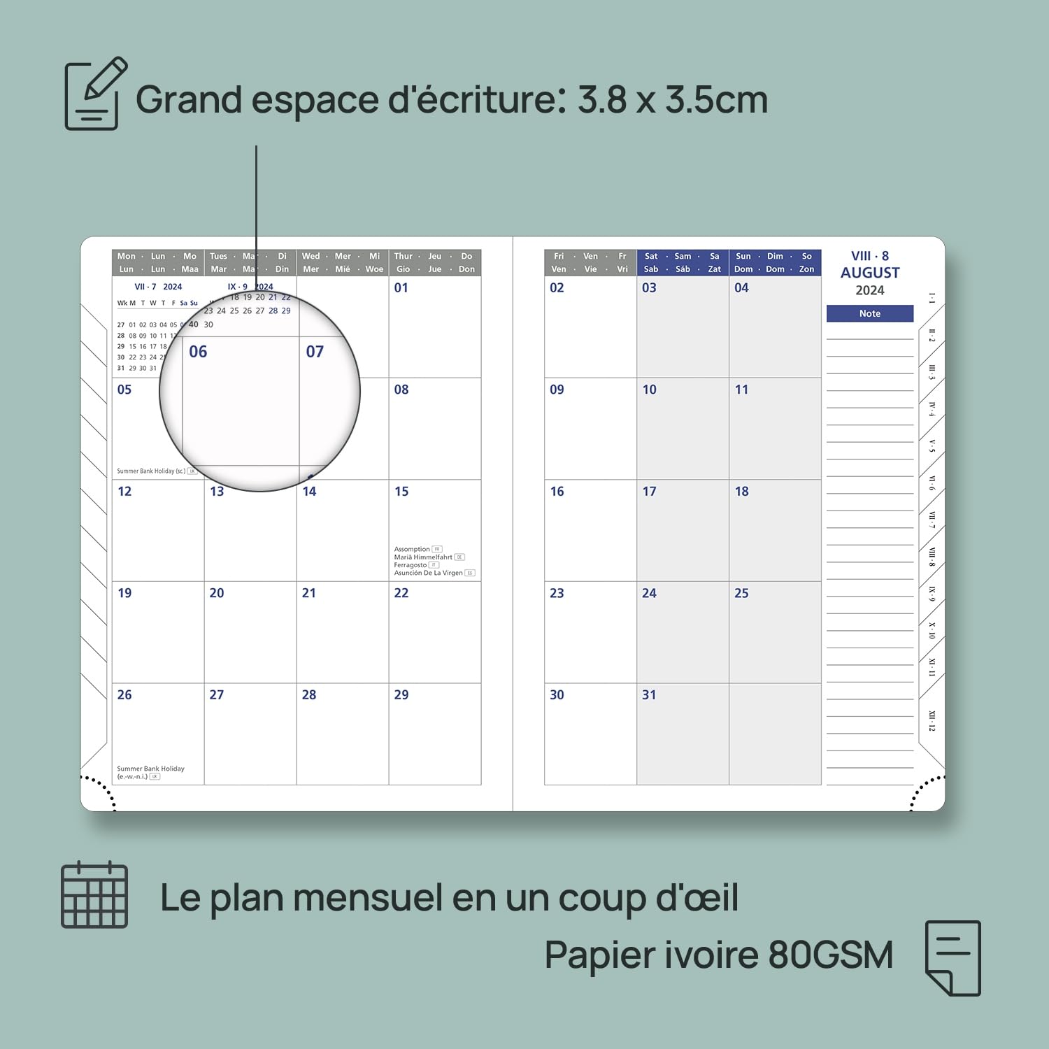 POPRUN 2024-2025 Academic Planner - 17 Month Weekly Planner from August 2024 to December 2025, Premium PU Leather School Diary with Monthly Tabs, 100gsm FSC Certified Paper (Soft Pink) - Perfect for Students, Teachers & Office Organization