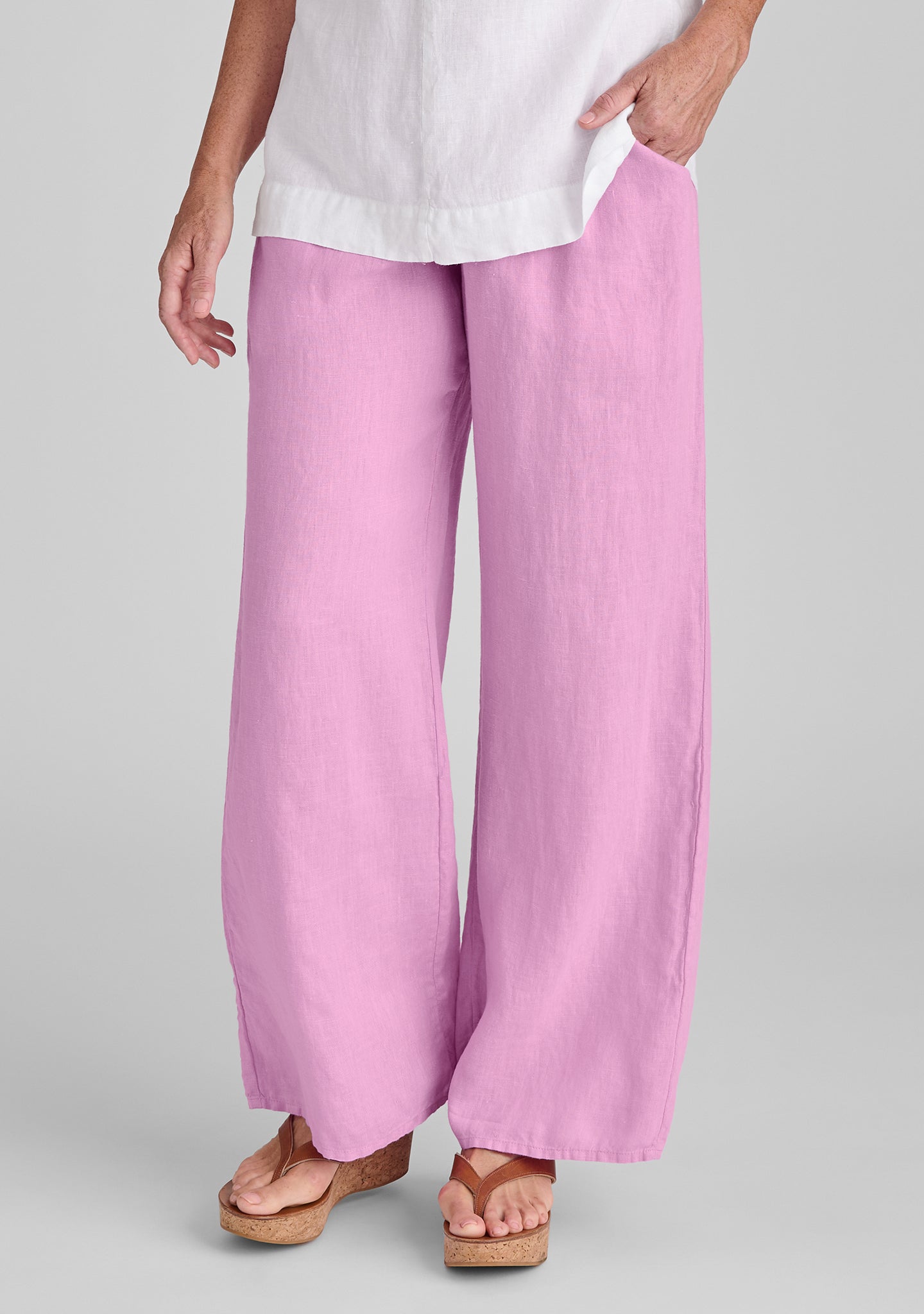Flat Iron Pant - Linen Drawstring Pants for Women | Comfortable Casual Lounge Pants | Perfect for Yoga, Travel & Home Wear