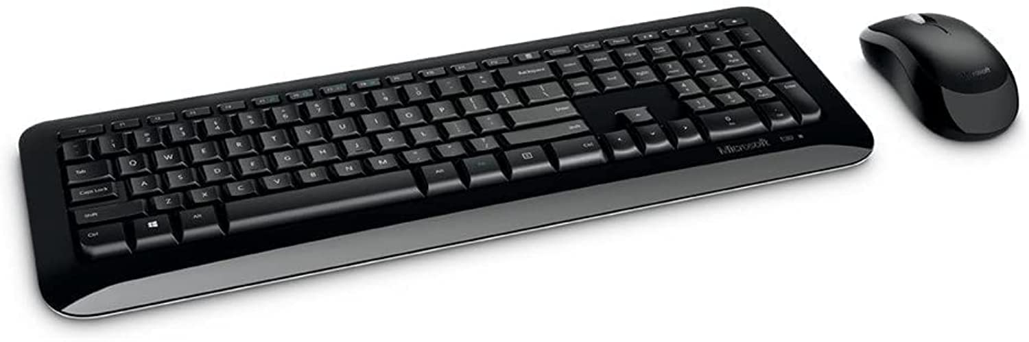 Microsoft Wireless Desktop 850 Keyboard and Mouse Combo - Black, UK Layout (QWERTY) - Perfect for Home Office, Gaming & Productivity