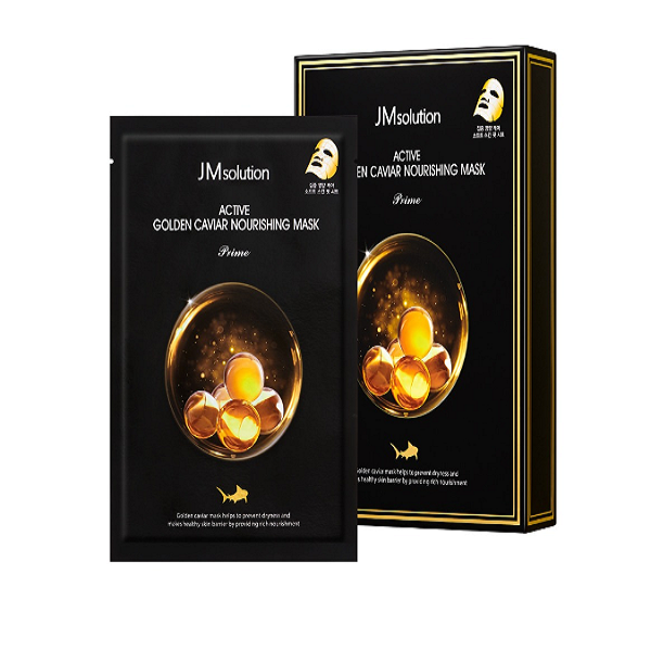 JMsolution Active Golden Caviar Nourishing Face Mask - Hydrating & Anti-Aging Sheet Mask for Glowing Skin | Perfect for Spa Night & Self-Care Routine