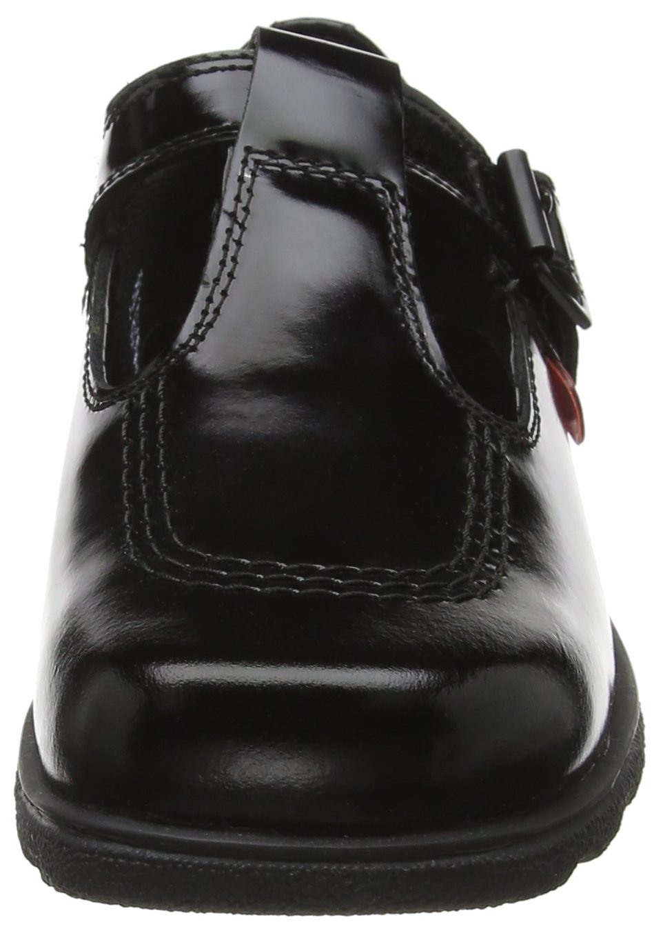 Kickers Tovni T-Bar Black Patent Leather School Shoes for Girls - Comfortable & Stylish for School, Parties & Everyday Wear