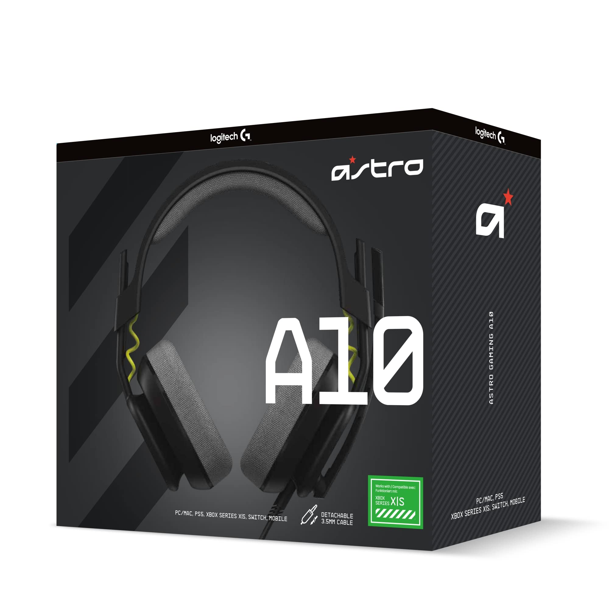 Astro A10 Gen 2 Wired Gaming Headset with Flip-to-Mute Mic - 32mm Drivers for Xbox Series X/S, One, Switch, PC, Mac & Mobile - Black (Renewed) - Perfect for Competitive Gaming & Online Chat