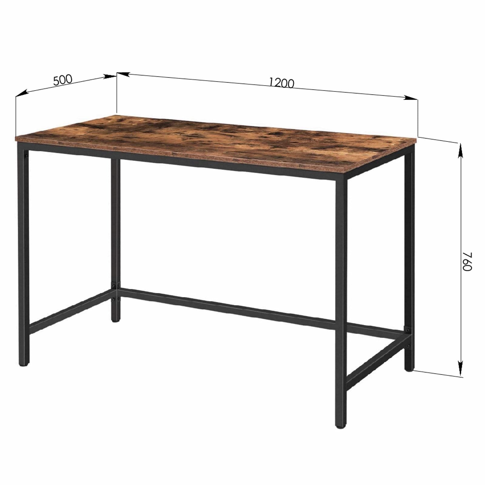 Woodstock Rustic Brown Office Desk - Solid Wood Writing Desk for Home & Office - Perfect for Study, Work, and Remote Workspaces
