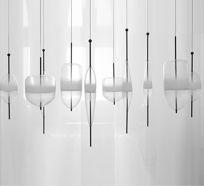 Nautica Glass Pendant Light Fixture - Modern Hanging Chandelier for Kitchen Island, Dining Room & Bedroom Lighting Decor