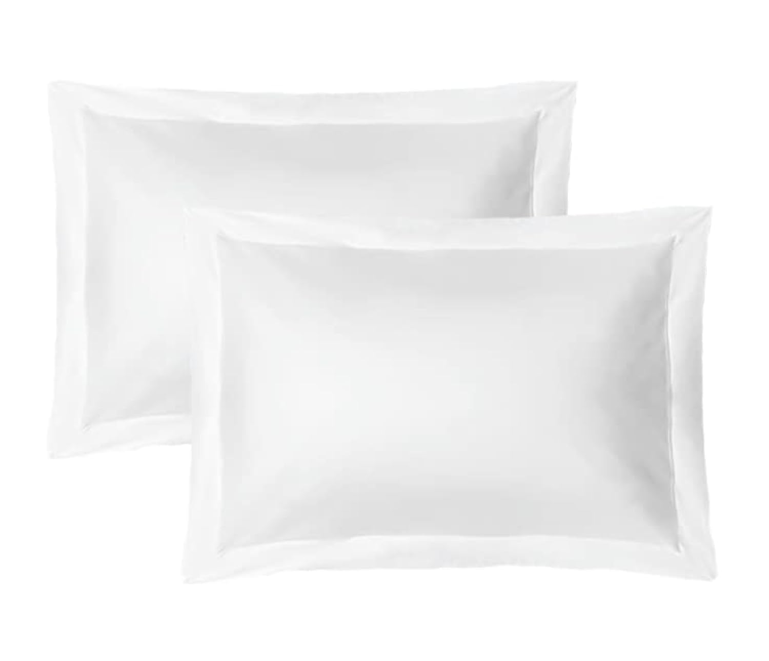 iMaylex Soft & Breathable 100% Egyptian Cotton Envelope Pillow Shams - Silk-Like Cozy Decorative Pillow Covers Set of 2 (White, King Size) for Bedroom, Sofa & Home Decor