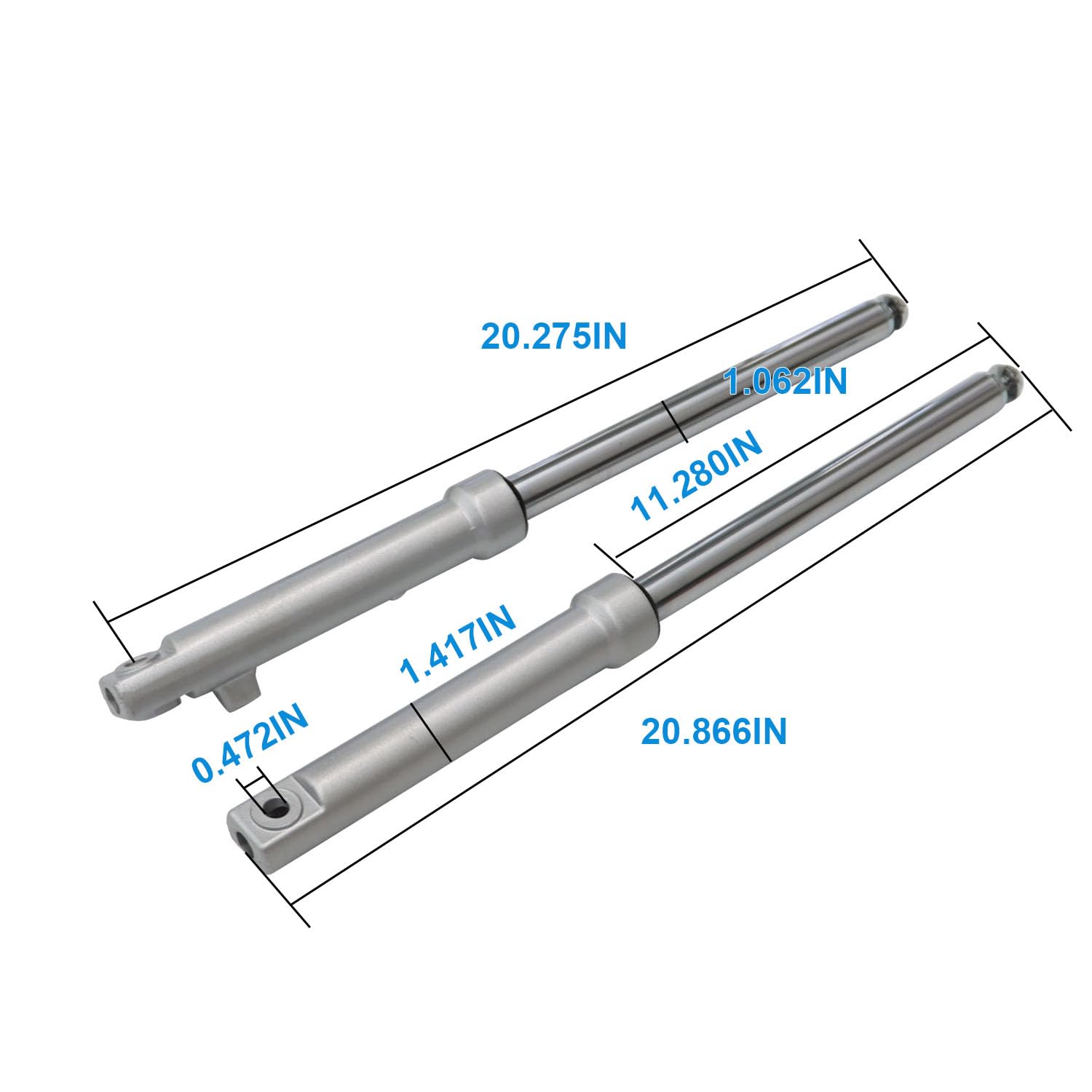 CRF50 XR50 Front Forks Suspension Shocks with Triple Tree Handlebar Riser Clamp Set - Compatible with Honda CRF50 XR50 Dirt Bikes - Perfect for Off-Road Riding & Trail Adventures