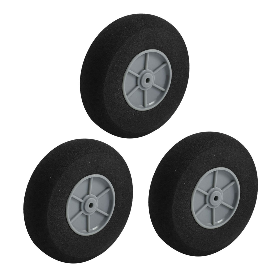 uxcell 3pcs RC Airplane Sponge Landing Wheels 70mm x 20mm - Durable Shock Absorption for RC Model Aircraft - Perfect for Runway Landings & Smooth Takeoffs