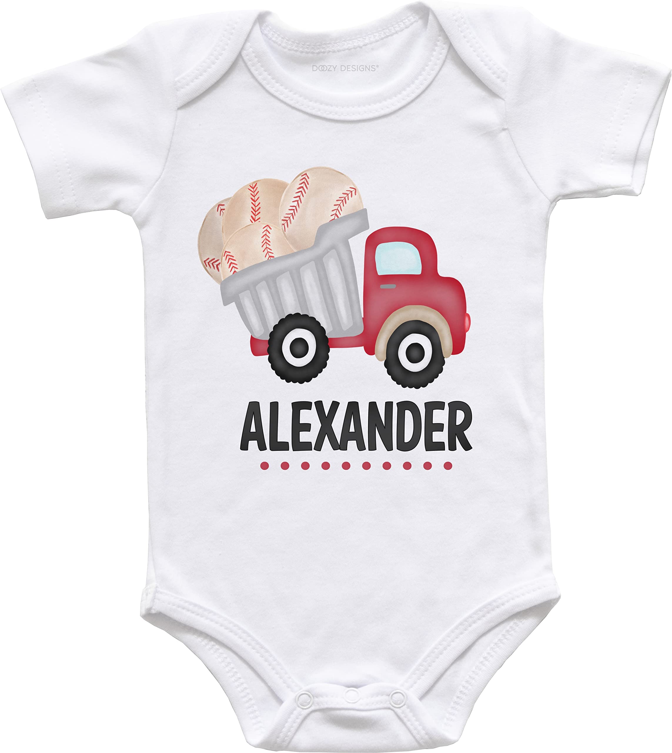 Custom Personalized Baseball Baby Boy Bodysuit & T-Shirt with Name - Adorable Sports-Themed Infant Outfit for Newborns, Baby Showers & First Birthday Gifts