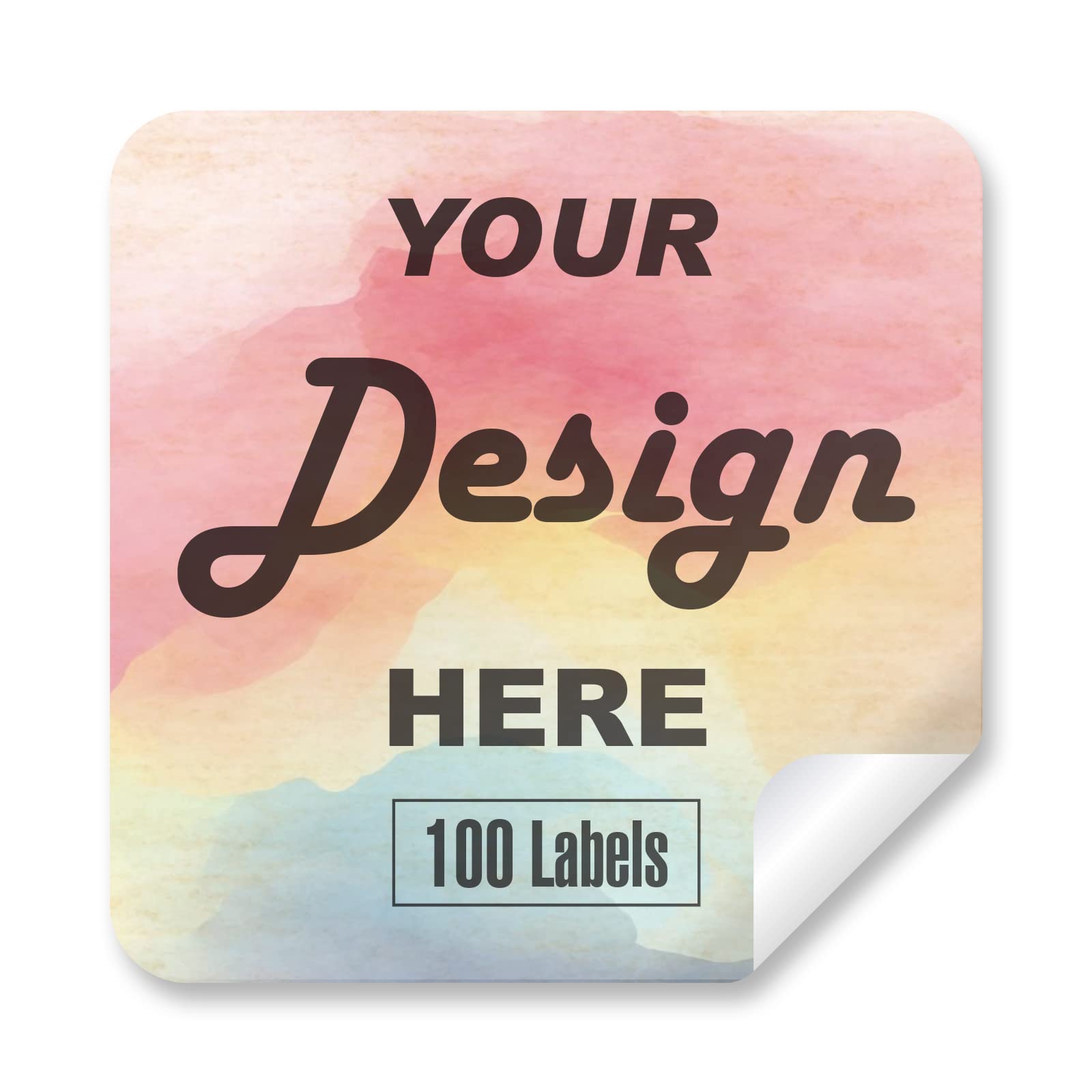 Custom Personalized Stickers & Labels - Create Your Own Design with Logo, Text & Images - 100 Square 5