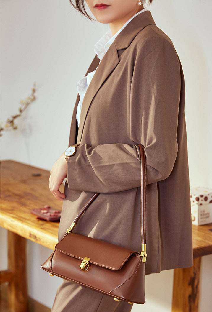 Stylish Genuine Leather Small Shoulder Handbag for Women - Perfect for Work, Travel & Everyday Use