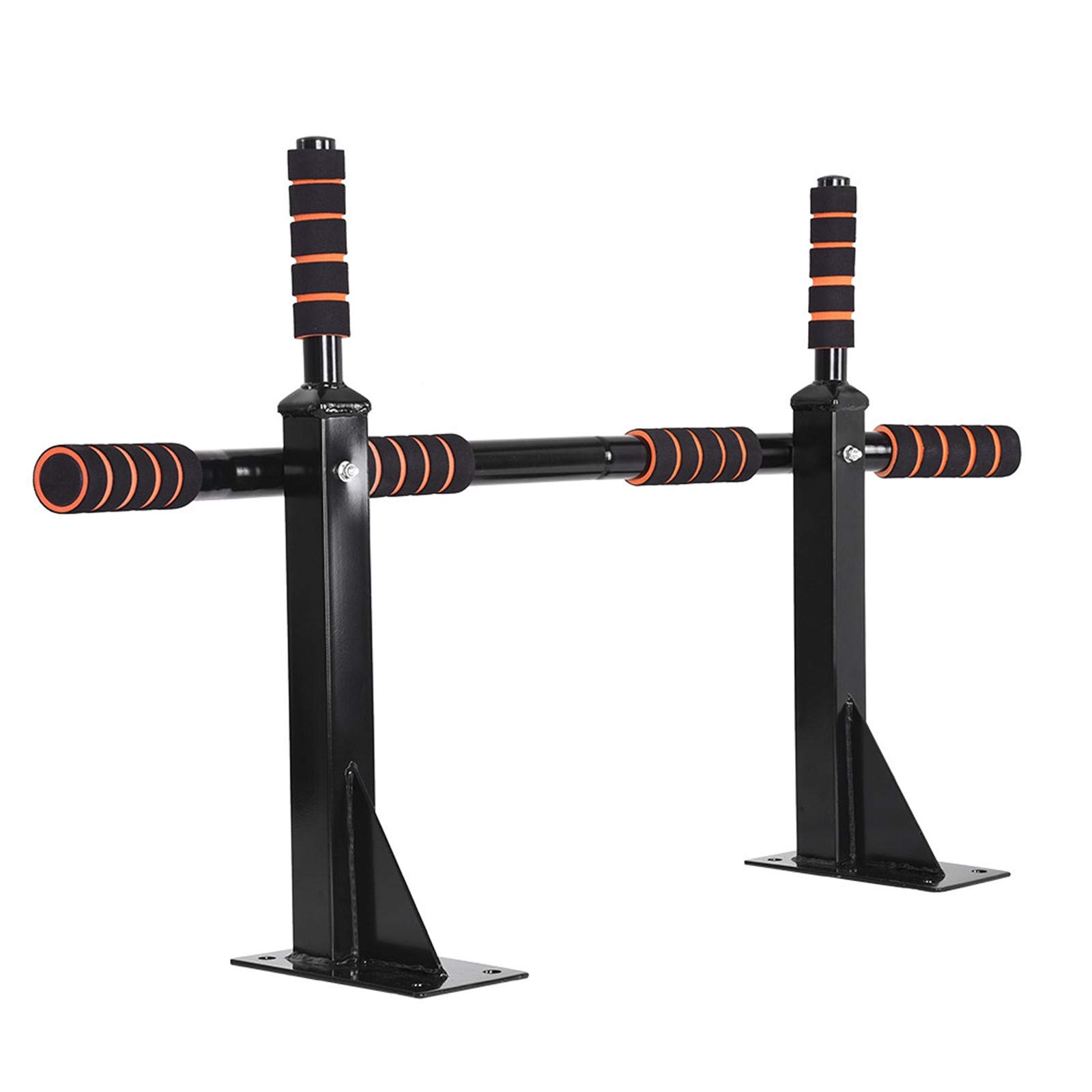 Heavy Duty Doorway Pull Up Bar - 440lb Max Capacity Single Parallel Bar for Push-Ups, Chin-Ups & Bodyweight Exercises | Home Gym Equipment for Full Body Workout with Comfy Handgrips | Perfect for Small Spaces & Apartment Fitness