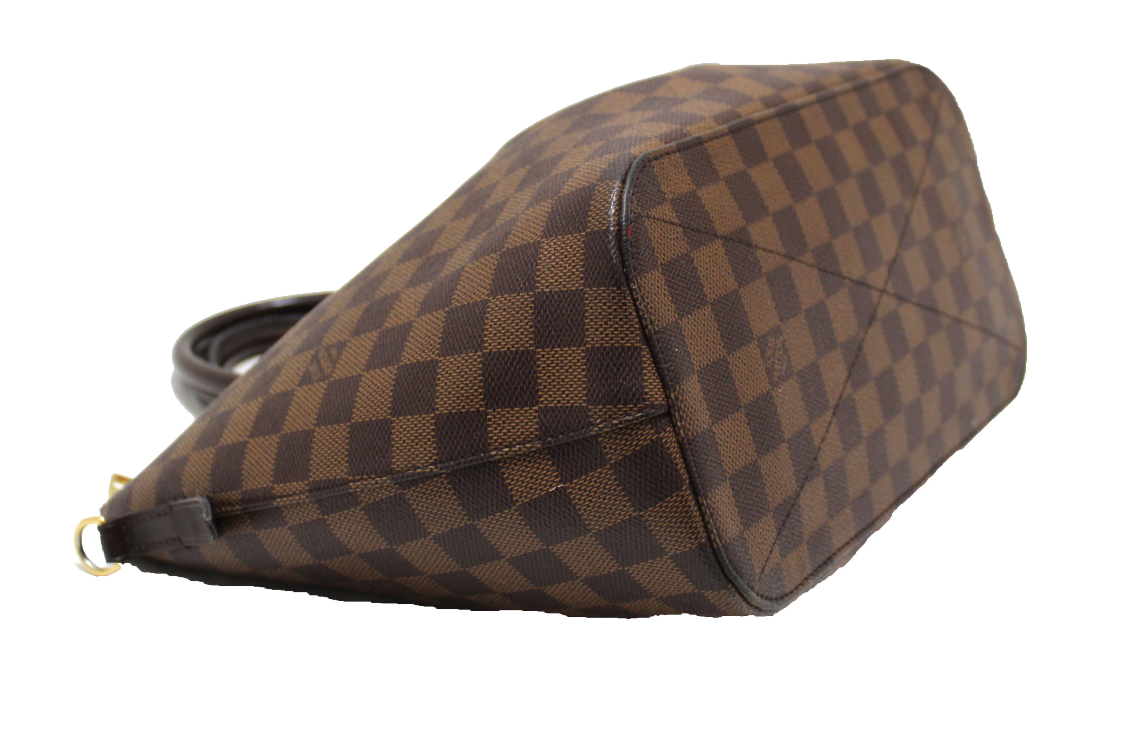 Authentic Louis Vuitton Damier Ebene Canvas Siena MM Handbag for Women - Luxury Designer Tote Bag with Shoulder Strap - Perfect for Work, Travel & Everyday Use