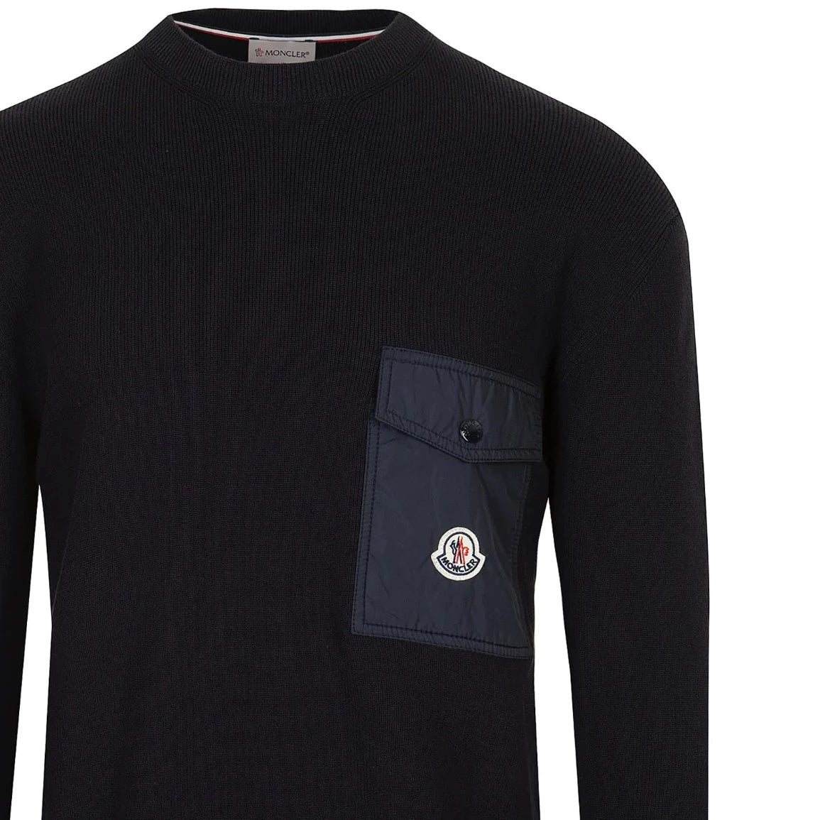 Moncler Men's Nylon Pocket Knit Sweater - Stylish Winter Pullover for Casual Outings & Outdoor Adventures
